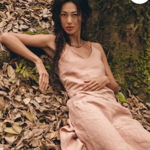 Light pink Linen dress slip